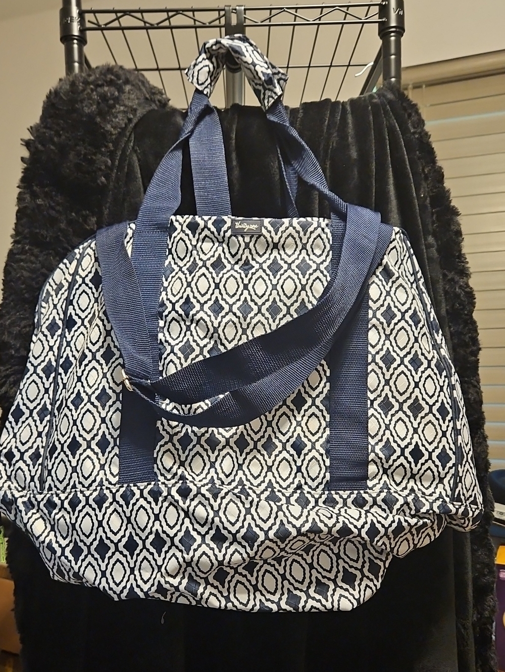 Thirty-one Navy & White Patterned Tote Bag
